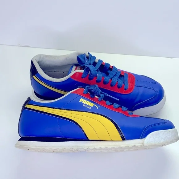 Puma Blue and Yellow Women's Sneakers - Picture 3 of 10